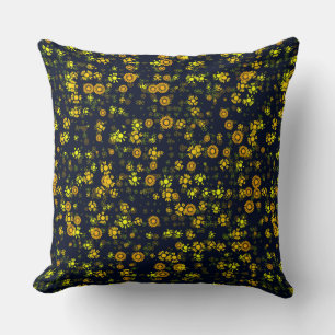 Coussin Fleurs jaunes sur