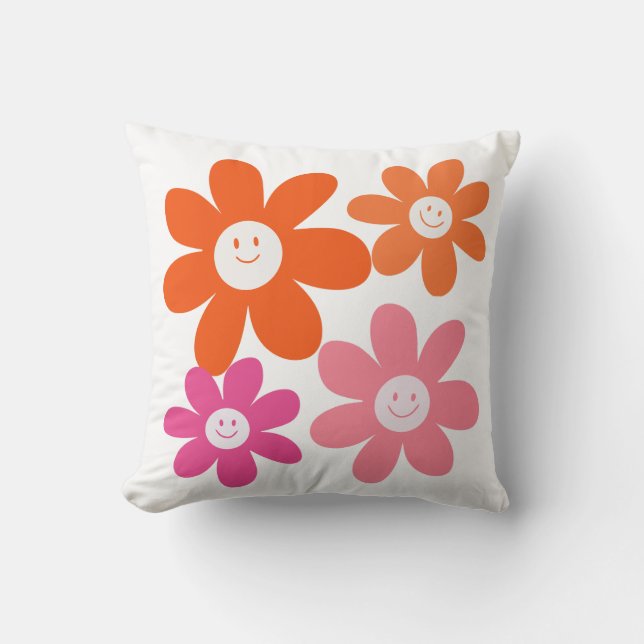 Coussin Fleurs jolies Filles (Recto)