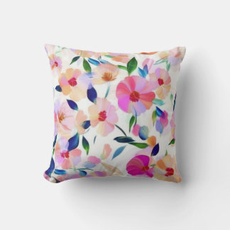 Coussin Fleurs Lucides Floral Vibrant Botanique Coloré