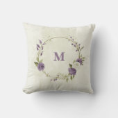 Coussin fleurs mauves et blanches (Recto)
