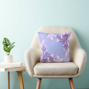 Coussin Fleurs Modernes Et Ornements Feuille