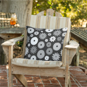 Coussin Fleurs monochromes grand motif