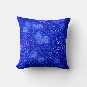 Coussin Fleurs Motif Batik Contemporaines et feux d'artifi