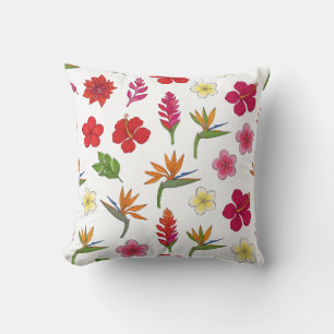 Coussin Fleurs Motif - Design botanique exotique