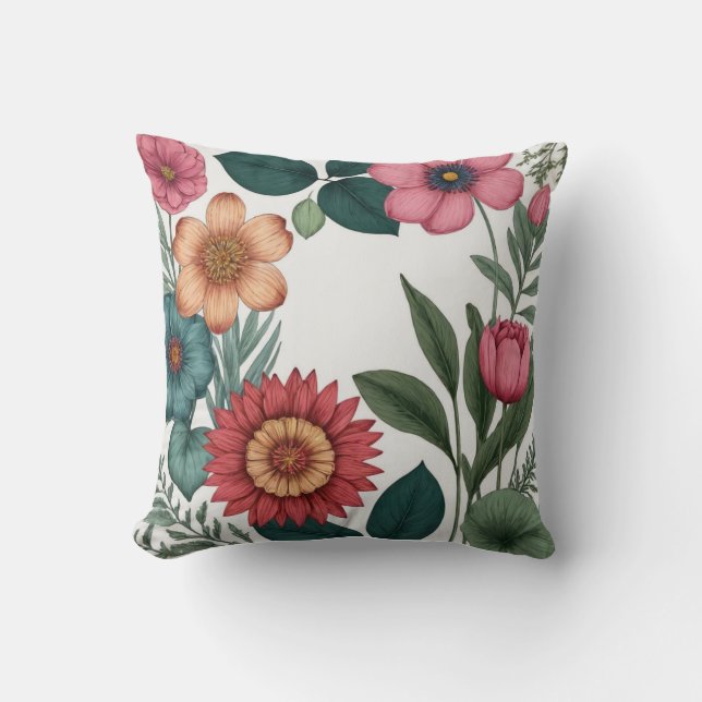 Coussin Fleurs motifs (Recto)