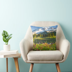 Coussin Fleurs   Mt. Rainier Fleurs sauvages