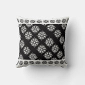 Coussin Fleurs noires et blanches (Verso)