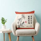 Coussin Fleurs oiseaux mariages chinois moderne souhait (Chaise)