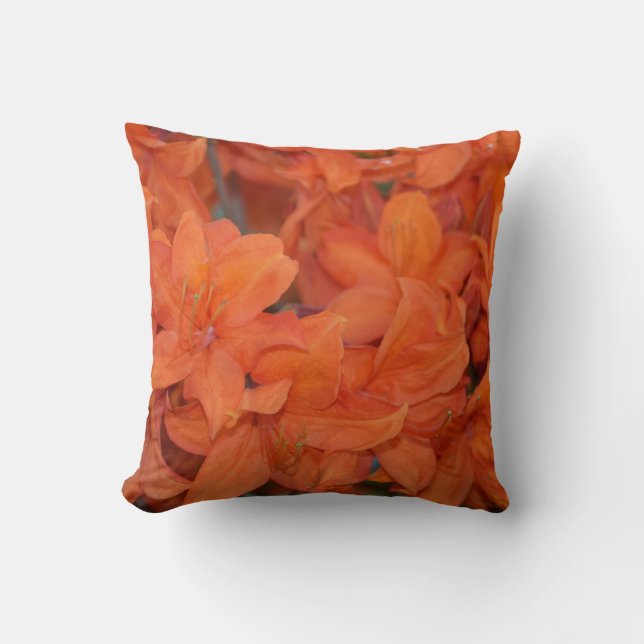 Coussin Fleurs orange (Recto)