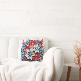 Coussin Fleurs patriotiques
