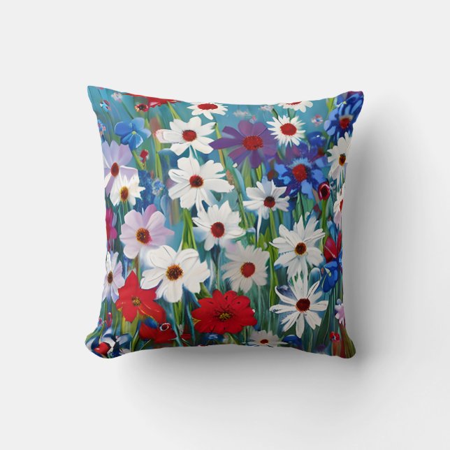 Coussin Fleurs peintes (Recto)