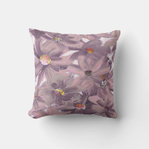 Coussin Fleurs peintes rose pâle Toute couleur
