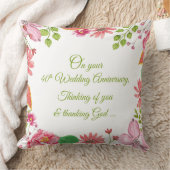 Coussin Fleurs pour le 40e anniversaire de mariage religie (Couverture)