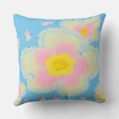 Coussin Fleurs printanières Bleu et rose (Verso)