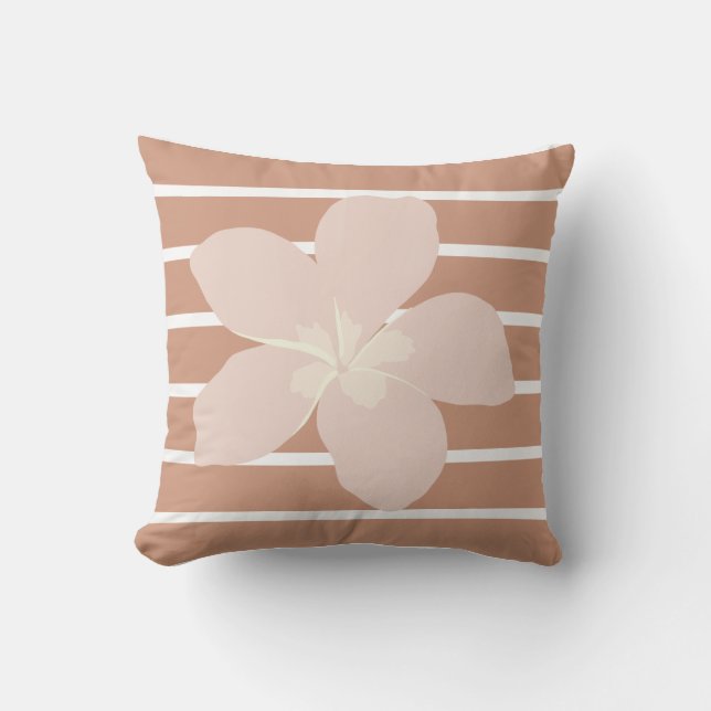 Coussin Fleurs rayées (Recto)