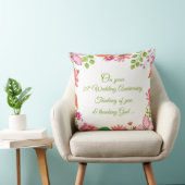 Coussin Fleurs religieuses pour les 20 ans de mariage (Chaise)