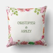 Coussin Fleurs religieuses pour les 20 ans de mariage (Verso)