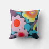 Coussin Fleurs rétro mod (Verso)