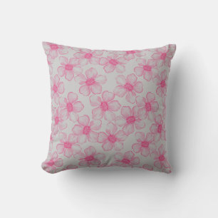 Coussin Fleurs roses