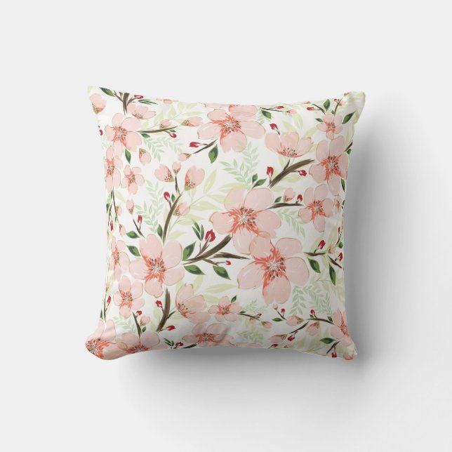 Coussin Fleurs roses (Recto)