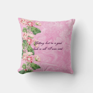 Coussin Fleurs roses Cottagecore Coutume Jeu d'Oreiller
