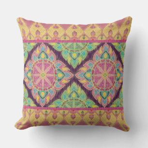 Coussin Fleurs roses dans le jardin