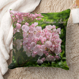Coussin Fleurs roses de laurier de montagne