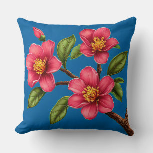 Coussin Fleurs roses Décoration de maison esthétique Botan