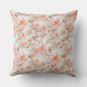 Coussin Fleurs roses élégantes
