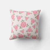 Coussin Fleurs roses Faire-part de naissance bébé (Verso)