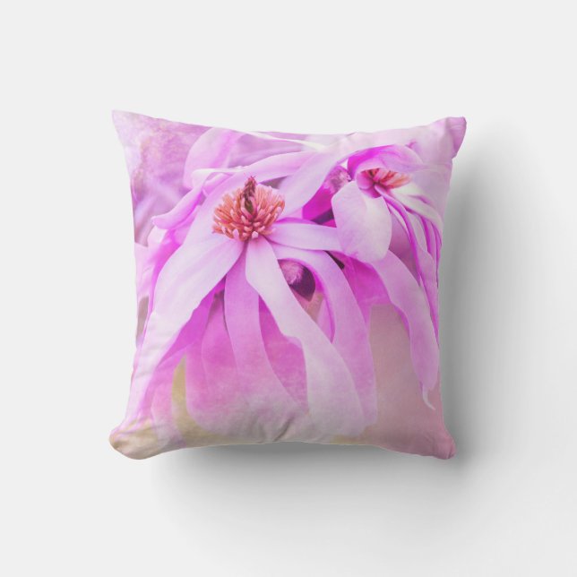 Coussin Fleurs roses jolies en fleurs (Recto)