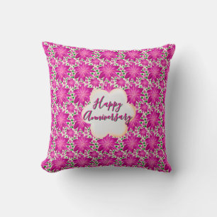 Coussin Fleurs roses personnalisées et sur mesure