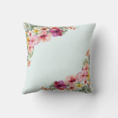 Coussin Fleurs roses tropicales florales (Verso)