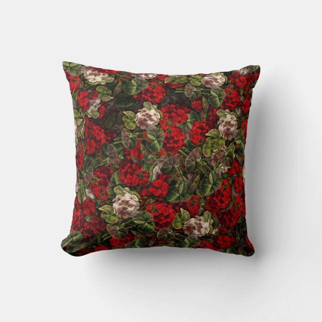 Coussin Fleurs rouges (Recto)