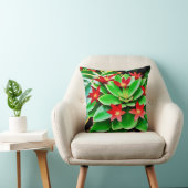 Coussin Fleurs rouges lumineuses (Chaise)