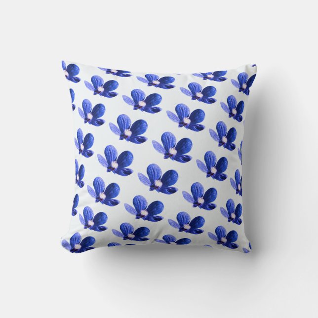 Coussin Fleurs sauvages bleues (Recto)