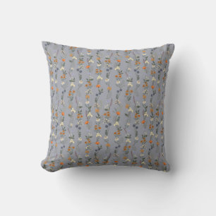 Coussin Fleurs sauvages dessinées à la main