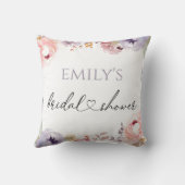 Coussin Fleurs sauvages Élégante douche de mariée (Verso)