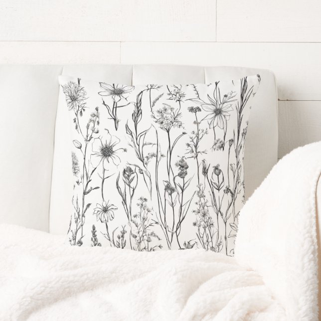 Coussin Fleurs sauvages simples  (Créateur téléchargé)