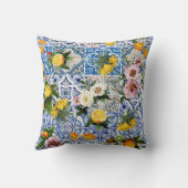 Coussin Fleurs siciliennes et motif citron (Verso)