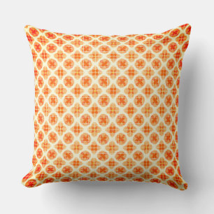 Coussin Fleurs Simples de Pétales Orange
