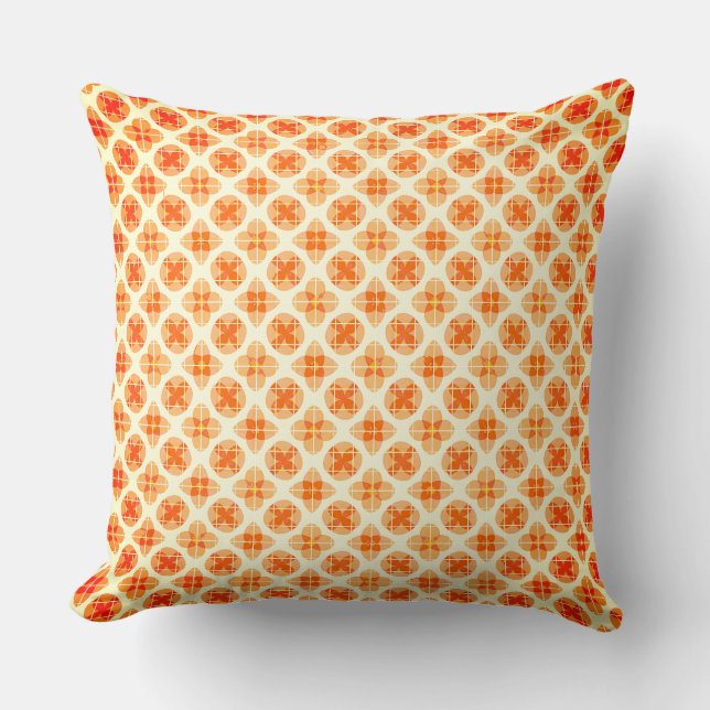 Coussin Fleurs Simples de Pétales Orange (Recto)