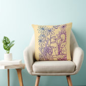 Coussin Fleurs, souris et escargot et plaid retour (Chaise)