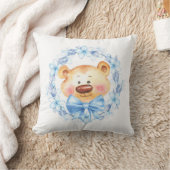 Coussin Fleurs tourbées et bleues (Couverture)