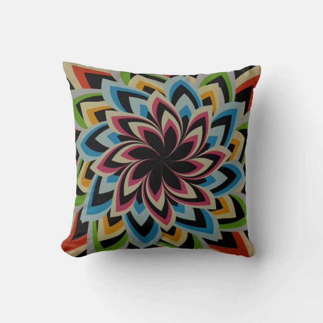 COUSSIN FLEURS TOURBILLON COLORÉES (Recto)