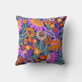 Coussin Fleurs tropicales audacieuses (Verso)