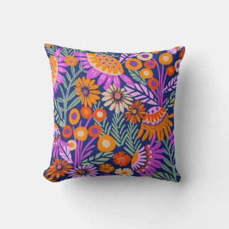 Coussin Fleurs tropicales audacieuses
