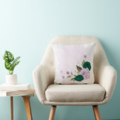 Coussin fleurs vert émeraude violet (Chaise)