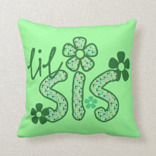 Coussin Fleurs vertes de SIS de Lil