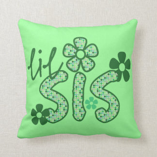 Coussin Fleurs vertes de SIS de Lil